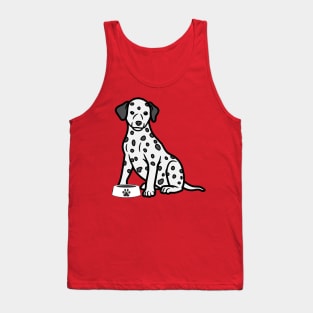 Maltese dog with a bowl. Tank Top